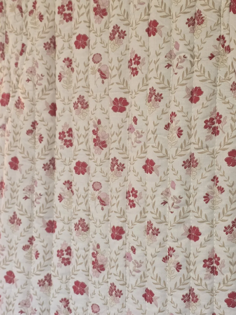 Japna Floral Tie-Front Sleeveless Vest - Cream, Dainty Pink Floral. 100% Cotton